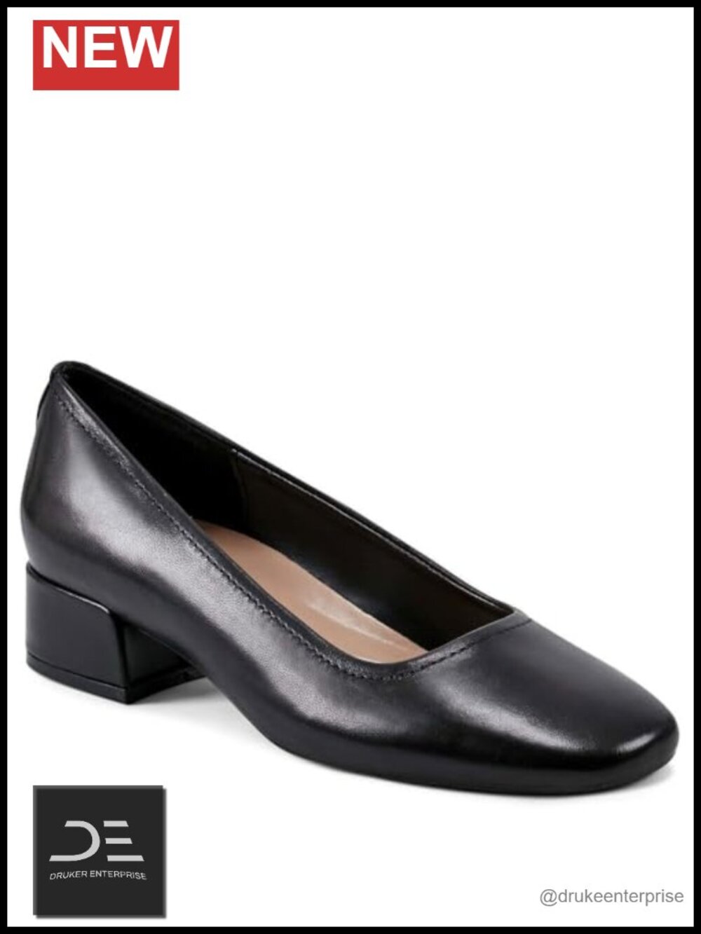 Leather Slip-On Pump with eFlex Technology Arch Support Removable Footbed